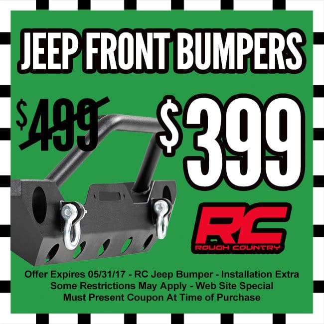 webspecialscoupons2017jeepbumpers Lucky's Autosports