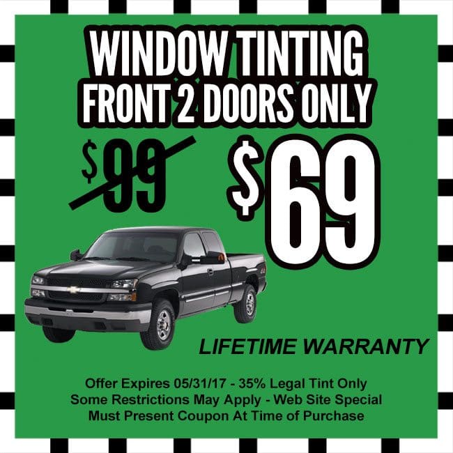 webspecialscoupons2017windowtinting2door Lucky's Autosports