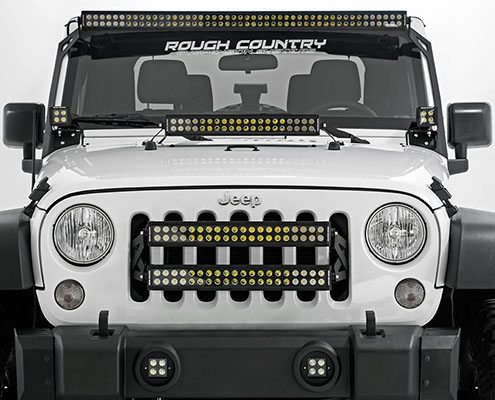 jeep led light bars grille cowl mounting