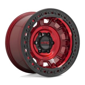 KMC KM236 TANK BEADLOCK - 17 inch RED