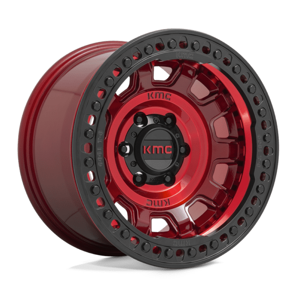 KMC KM236 TANK BEADLOCK - 17 inch RED