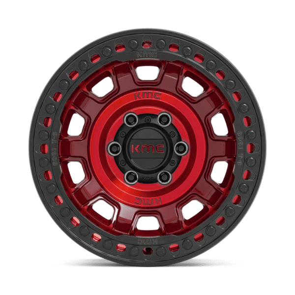 KMC KM236 TANK BEADLOCK - 17 inch RED - Image 3