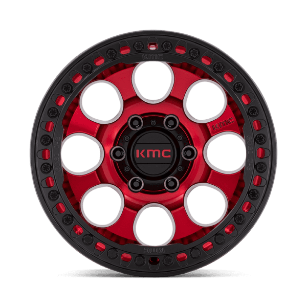 KMC KM237 RIOT BEADLOCK - 17 inch RED - Image 3